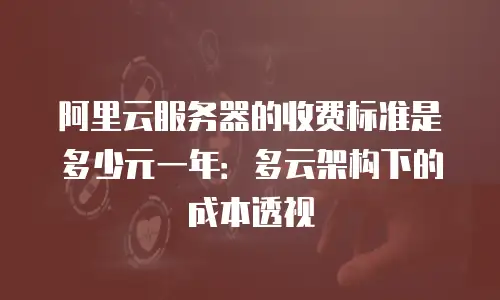 阿里云服务器的收费标准是多少元一年：多云架构下的成本透视