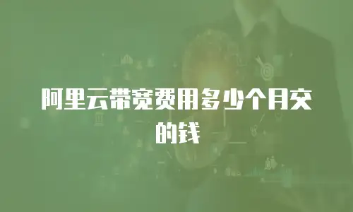 阿里云带宽费用多少个月交的钱