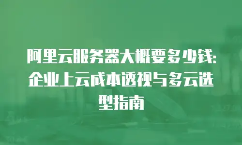阿里云服务器大概要多少钱：企业上云成本透视与多云选型指南