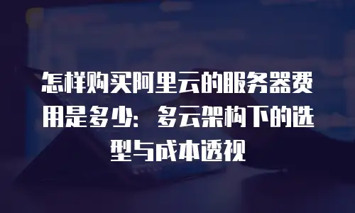 怎样购买阿里云的服务器费用是多少：多云架构下的选型与成本透视