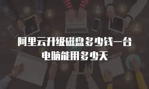 阿里云升级磁盘多少钱一台电脑能用多少天