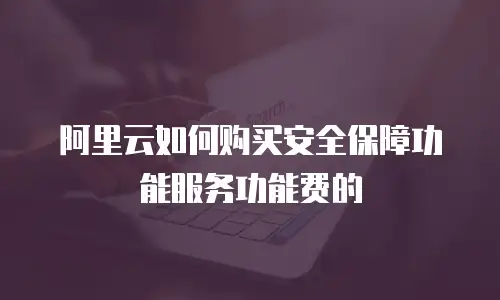 阿里云如何购买安全保障功能服务功能费的