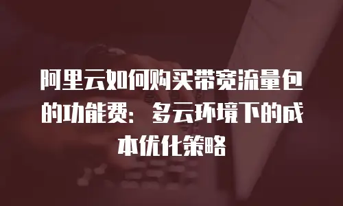 阿里云如何购买带宽流量包的功能费：多云环境下的成本优化策略