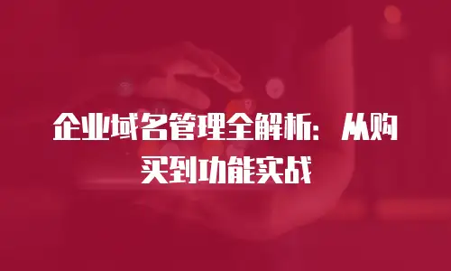 企业域名管理全解析：从购买到功能实战