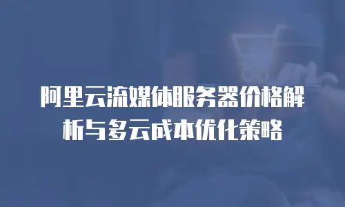 阿里云流媒体服务器价格解析与多云成本优化策略