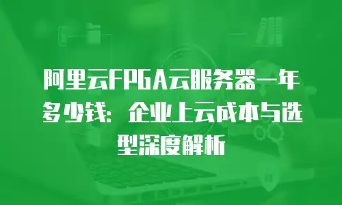 阿里云FPGA云服务器一年多少钱：企业上云成本与选型深度解析