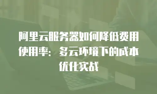 阿里云服务器如何降低费用使用率：多云环境下的成本优化实战