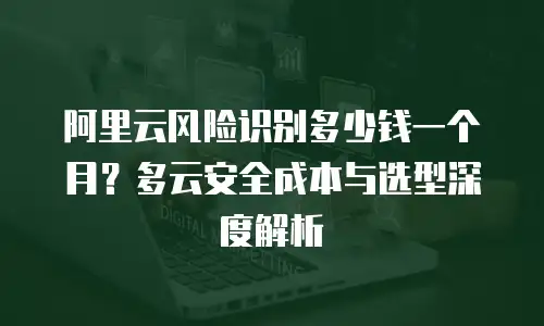 阿里云风险识别多少钱一个月？多云安全成本与选型深度解析