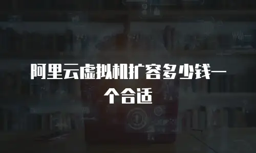 阿里云虚拟机扩容多少钱一个合适