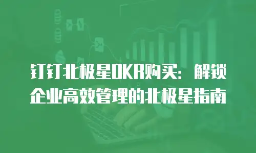 钉钉北极星OKR购买：解锁企业高效管理的北极星指南
