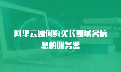 阿里云如何购买长期域名信息的服务器