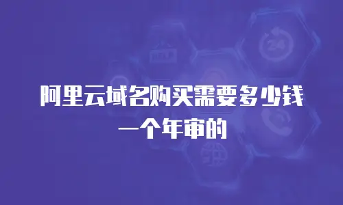 阿里云域名购买需要多少钱一个年审的