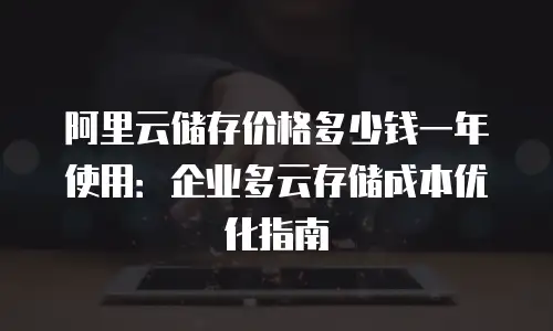 阿里云储存价格多少钱一年使用：企业多云存储成本优化指南