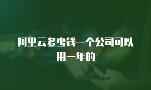 阿里云多少钱一个公司可以用一年的