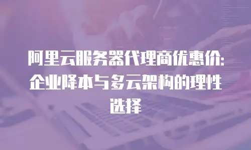 阿里云服务器代理商优惠价：企业降本与多云架构的理性选择