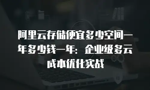 阿里云存储便宜多少空间一年多少钱一年：企业级多云成本优化实战