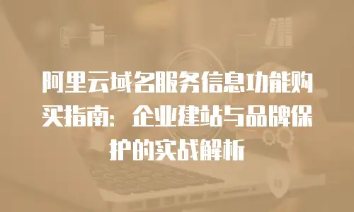 阿里云域名服务信息功能购买指南：企业建站与品牌保护的实战解析