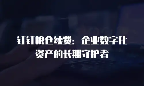 钉钉粮仓续费：企业数字化资产的长期守护者