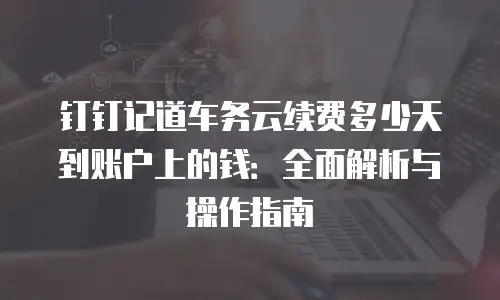 钉钉记道车务云续费多少天到账户上的钱：全面解析与操作指南