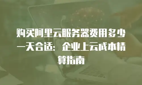 购买阿里云服务器费用多少一天合适：企业上云成本精算指南