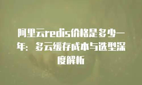 阿里云redis价格是多少一年：多云缓存成本与选型深度解析