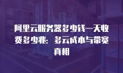 阿里云服务器多少钱一天收费多少兆：多云成本与带宽真相