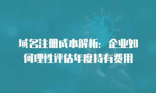 域名注册成本解析：企业如何理性评估年度持有费用