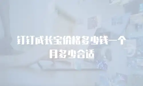 钉钉成长宝价格多少钱一个月多少合适