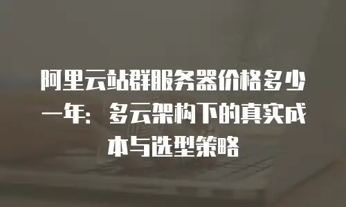 阿里云站群服务器价格多少一年：多云架构下的真实成本与选型策略