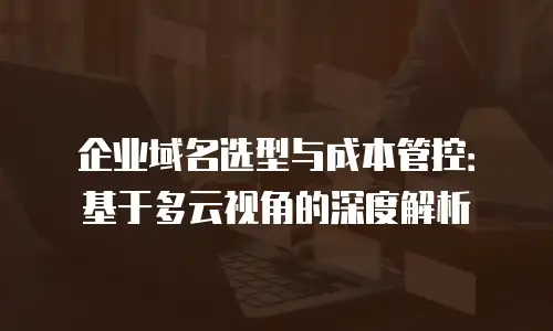 企业域名选型与成本管控：基于多云视角的深度解析