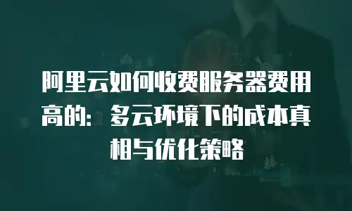 阿里云如何收费服务器费用高的：多云环境下的成本真相与优化策略