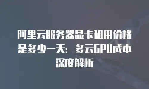 阿里云服务器显卡租用价格是多少一天：多云GPU成本深度解析