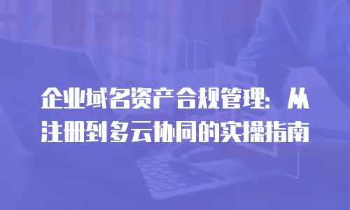 企业域名资产合规管理：从注册到多云协同的实操指南