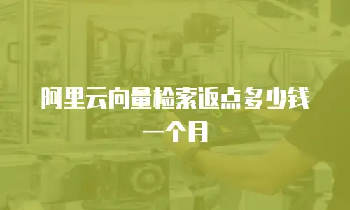 阿里云向量检索返点多少钱一个月