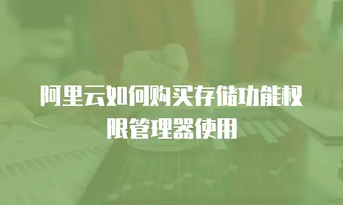 阿里云如何购买存储功能权限管理器使用