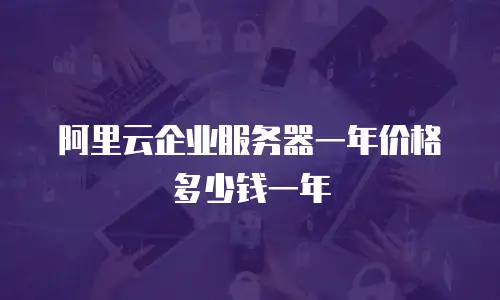 阿里云企业服务器一年价格多少钱一年