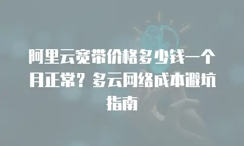 阿里云宽带价格多少钱一个月正常？多云网络成本避坑指南