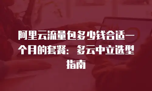 阿里云流量包多少钱合适一个月的套餐：多云中立选型指南