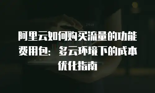 阿里云如何购买流量的功能费用包：多云环境下的成本优化指南