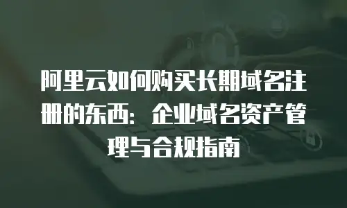 阿里云如何购买长期域名注册的东西：企业域名资产管理与合规指南