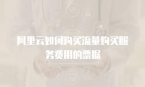 阿里云如何购买流量购买服务费用的票据