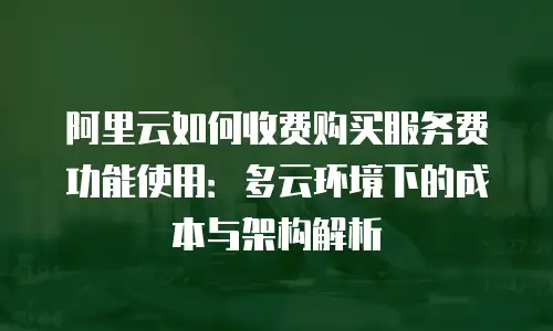 阿里云如何收费购买服务费功能使用：多云环境下的成本与架构解析