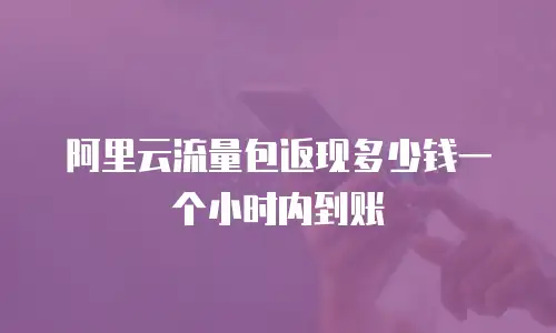 阿里云流量包返现多少钱一个小时内到账