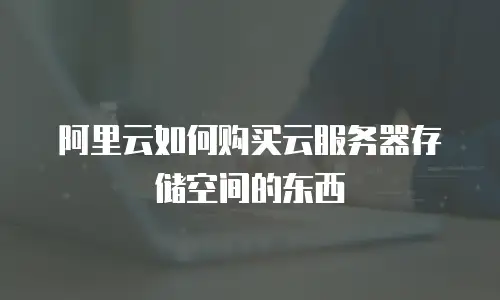 阿里云如何购买云服务器存储空间的东西