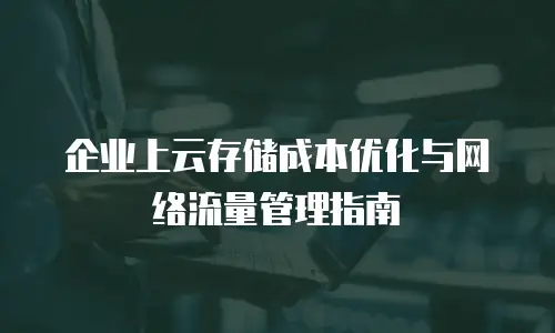 企业上云存储成本优化与网络流量管理指南