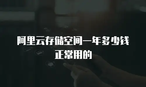 阿里云存储空间一年多少钱正常用的