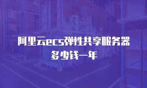 阿里云ecs弹性共享服务器多少钱一年