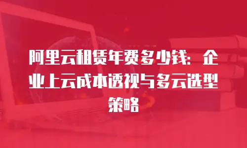 阿里云租赁年费多少钱：企业上云成本透视与多云选型策略
