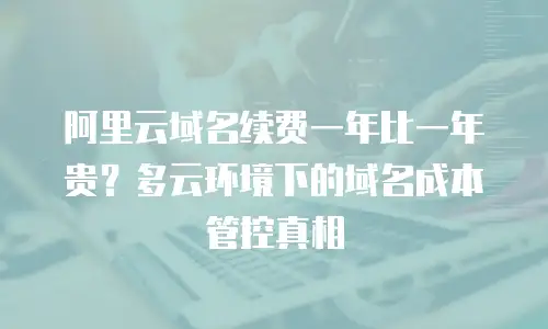 阿里云域名续费一年比一年贵？多云环境下的域名成本管控真相