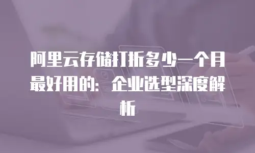 阿里云存储打折多少一个月最好用的：企业选型深度解析